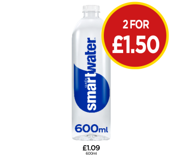 Smart Water - Now 2 for £1.50 at Budgens