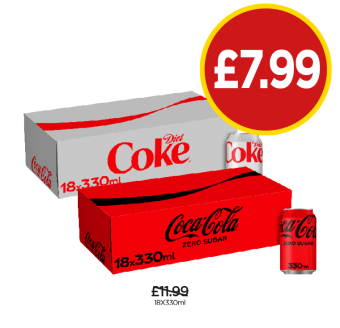 Diet Coke, Coca Cola - Now Only £7.99 at Budgens