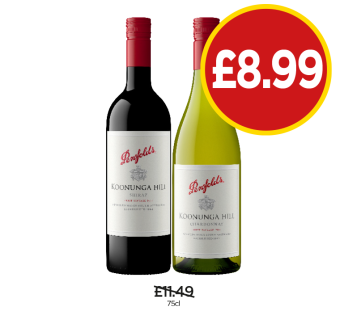 Penfolds Shiraz, Chardonnay - Now Only £8.99 at Budgens