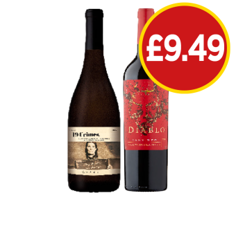 19 Crimes Chard, Diablo Dark Red - Now Only £9.49 at Budgens