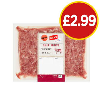 Jack's Beef Mince - Now Only £2.99 at Budgens