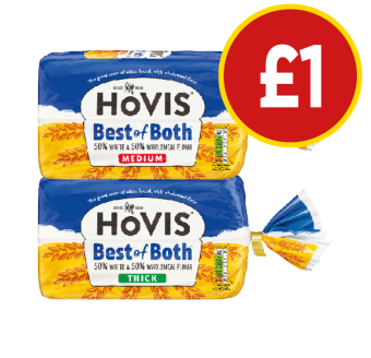 Hovis Best Of Both Medium, Thick - Now Only £1 at Budgens