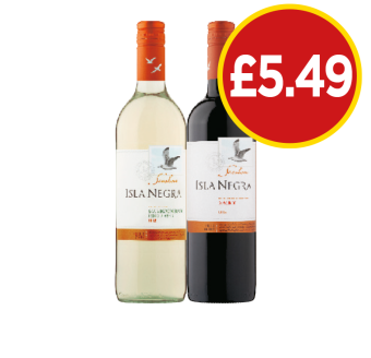 Isla Negra Sauvignon Blanc, Malbec - Now Only £5.49 at Budgens