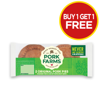 Pork Farms Pork Pies - Buy 1 Get 1 FREE at Budgens