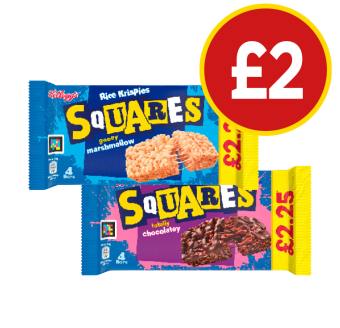 Rice Krispies Squares Marshmallow, Chocolatey - Now Only £2 at Budgens