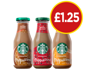 Starbucks Frappuccino, Mocha, Caramel - Now Only £1.25 at Budgens