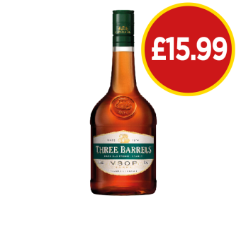 Three Barrels - Now Only £15.99 at Budgens