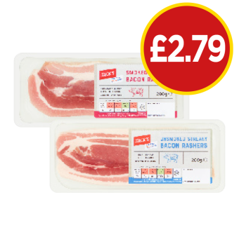 Jack's Unsmoked Streaky Bacon Rashers, Unsmoked - Now Only £2.79 at Budgens