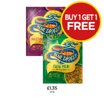 Blue Dragon Sweet Chilli, Chow Mein - Buy 1 Get 1 FREE at Budgens