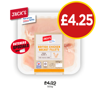 Jack's British Chicken Breast Fillets - Now Only £4.25 at Budgens