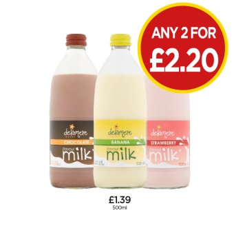 Delamere Milk Chocolate, Banana, Strawberry - Now Any 2 for £2.20 at Budgens