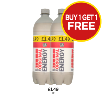 Original Energy Drink - Now Buy 1 Get 1 FREE at Budgens