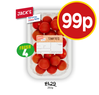 Jack's Tomatoes - Now Only 99p at Budgens