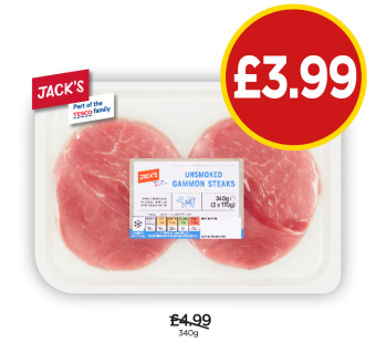 Jack's Gammon Steaks - Now Only £3.99 at Budgens