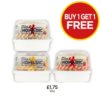 Nomadic Oat Clusters Double Choc, Choc & Honeycomb, Strawberry - Buy 1 Get 1 FREE at Budgens