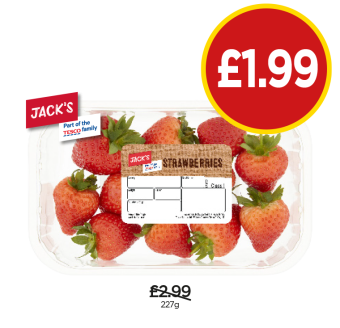 Jack's Strawberries - Now Only £1.99 at Budgens