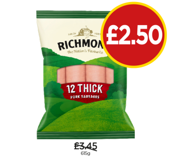 Richmond Pork Sausages - Now Only £2.50 at Budgens