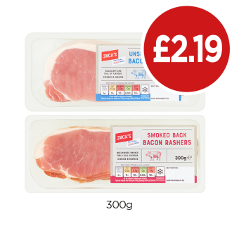 Jack's Unsmoked Back Bacon Rashers, Smoked - Now Only £2.19 at Budgens