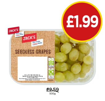 Jack's Seedless Grapes - Now Only £1.99 at Budgens