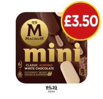 Magnum Mini Classic Almond White Chocolate - Now Only £3.50 at Budgens