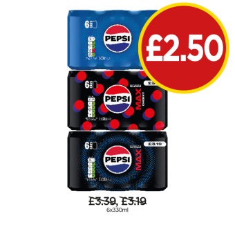 Pepsi, Max, Cherry Max - now Only £2.50 at Budgens