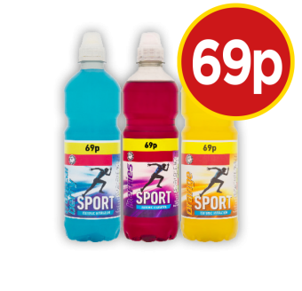 Sport Drink Tropical Berry, Berries, Orange - Now Only 69p at Budgens